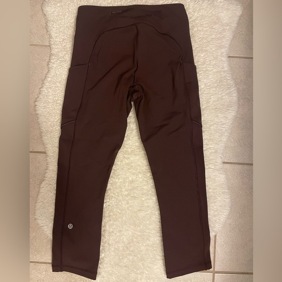 Lululemon small, red merlot capris - Picture 3 of 6